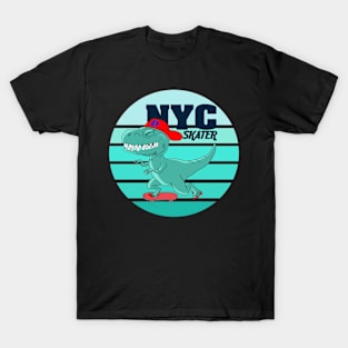 cool dinosaur skateboarding design - Gifts T-Shirt